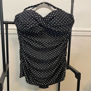 Merona Black and White Polka Dot  One Piece Swimsuit